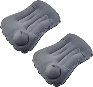 17 in Ultralight Inflatable Pillow Travel Pillow,Camping Pillow for Neck & Lumbar Support,Beach,Camping,Traveling,Hiking,Napping,Desk Rest(Gray)