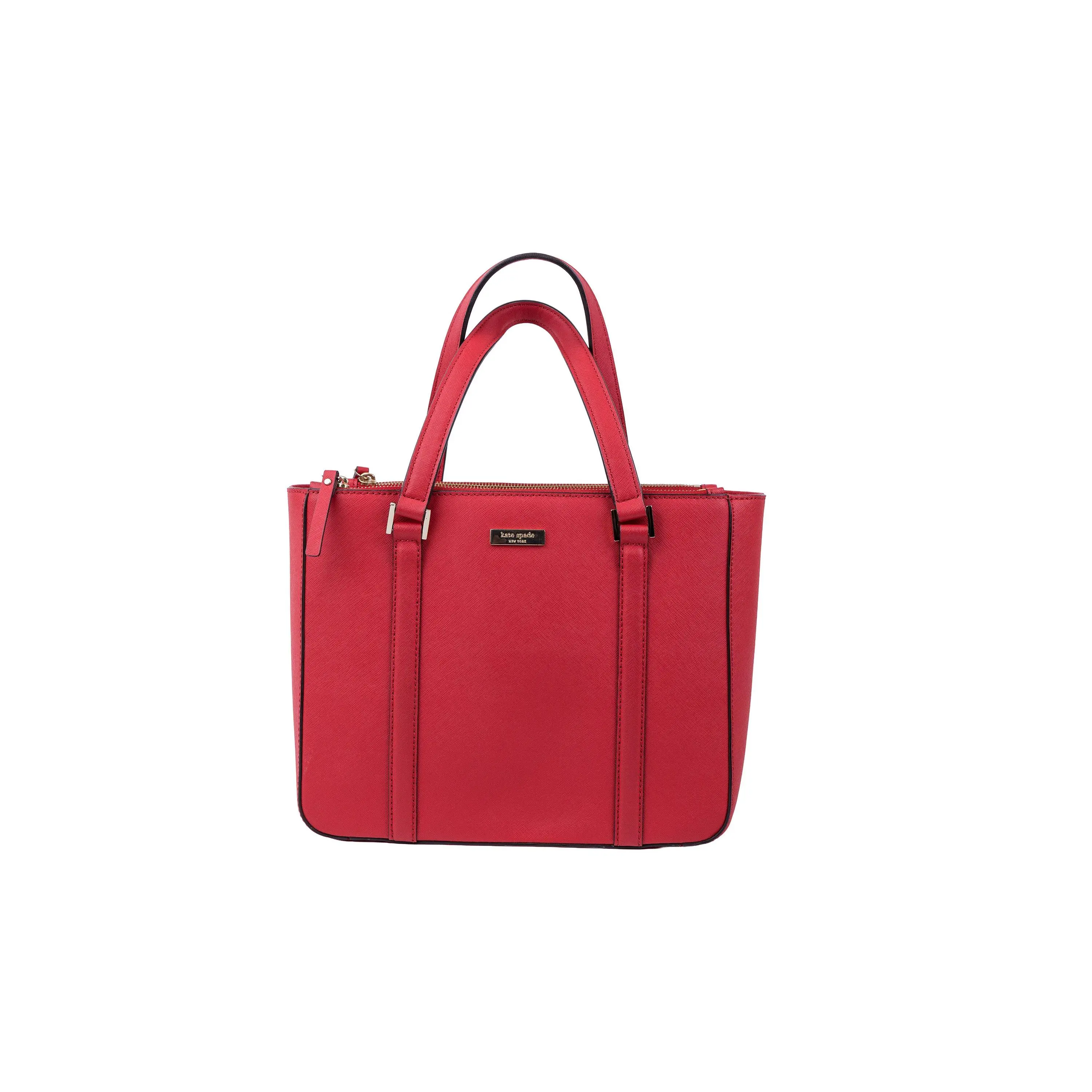 Pre-owned Leather Tote Bags Kate Spade Red Saffiano Newbury Tote