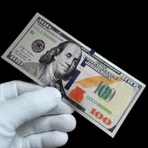 $100 Dollar Bill Fridge Magnet – Gold color Money Aesthetic Refrigerator Magnet