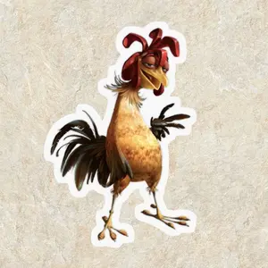 Chill Rooster Sticker, Surfer Chicken Vinyl Sticker, Funny Farm Animal Laptop Notebook Decal