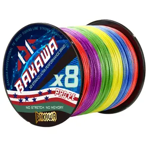 Bakawa X8 6-Strand Pro Performance Braided Fishing Line 500m, Durable Pe Material, Super Smooth Abrasion Resistant, Suitable for Multiple Waters and Fish Species