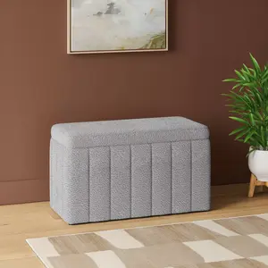 Essex Double Storage Boucle Bench - Threshold