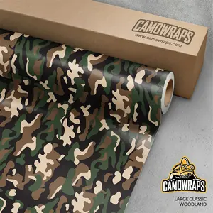 Large Classic Woodland Camo Vinyl Wrap | Blowout Stock | Matte Finish | 3M Media | 5ft x 1ft | 249367