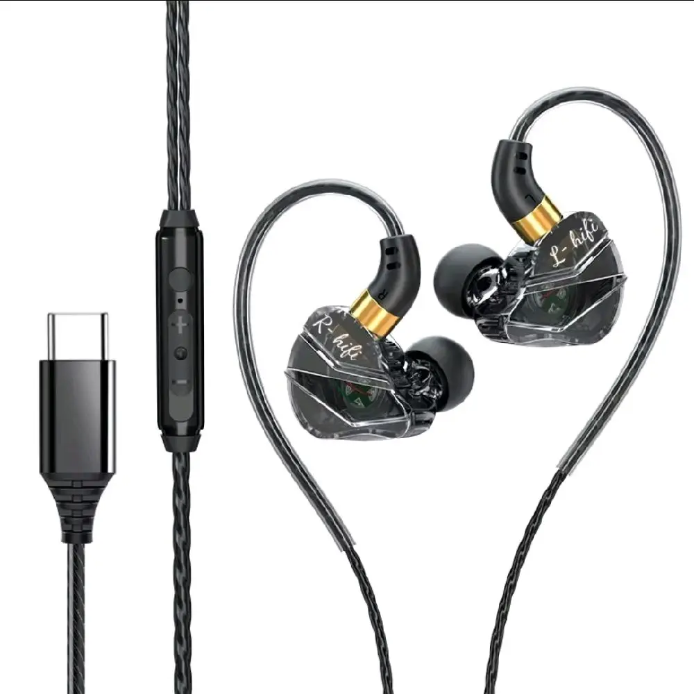OLAF HiFi Wired Earphones - Type-C/3.5mm L-Bend Ergonomic Plug, Hi-Fi Bass, Noise Cancelling, Mic & Volume Control, Water Resistant, Compatible with Phones/Tablets (Xiaomi, Huawei, Samsung, iPhone) (Black, Blue, Purple) from p79Supply