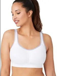 Wacoal Wireless Sports Bra 852302 White Lilac Gray