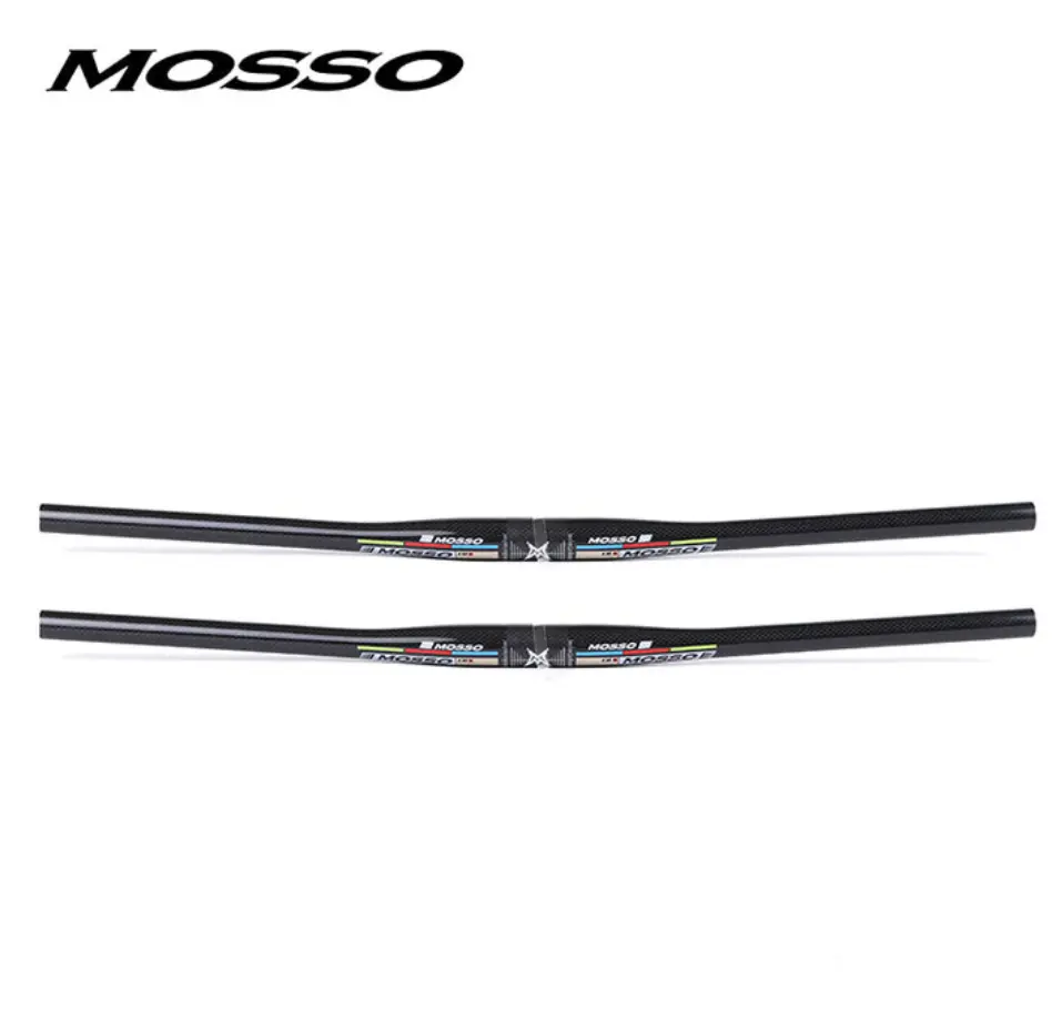 MOSSO Full Carbon Fiber Bicycle Handlebar - Lightweight Matte Black Finish for Trail and Cross-Country, 31.8mm Clamp, 146G, Neutral Grip, Ultra-Light