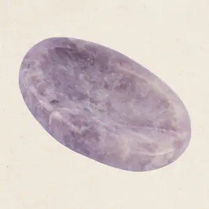 Lepidolite Worry Stone, Healing Crystals, Energy Healing Thumb Stone, Meditation & Spiritual Gift