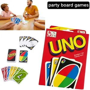 Classic UNO Card Game! 100% Original Mattel 112 Cards Family Board Game Christmas Gift Games for Kids