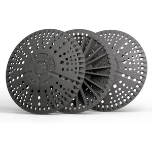 Shower Drain Hair Catcher, 3 Pack Drain Hair Catcher   Durable & Flexible, Shower Drain Cover Protector for Flat Drains of Shower Room, Bathroom Sink, Kitchen, Easy to Clean, Gray