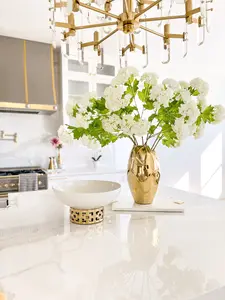 Real Touch White Snow Ball Hydrangea Stem (Pack of 3 Stems)