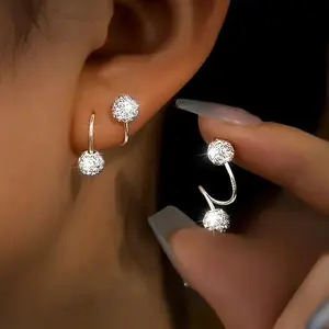 Pair Of Stylish Earrings For Women With Irregular S-shaped Artificial Zirconia Inlays, For Daily Wear, Parties, Vacations, Anniversaries, And Gifts.