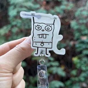 Cartoon Doodle Ultrasound Probe- Ultrasound Tech, Nurse badge reel, radiology, MD, healthcare work accessory