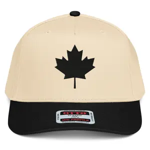 RIVEMUG NX1 Canada Maple Leaf 2 Tone Hat Embroidered Mid Crown Curved Bill Snapback Cap for Men and Women