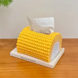 Creative Corn Shape Tissue Box Holder Living Room Decor Bedroom Decor Table dacoration Creative Gifts Home Decor