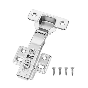 VEVOR Cabinet Hinges, TikTokShopBlackFriday, 60 Packs Full Overlay Kitchen Cabinet Door Hinges, 100 Degree Opening Angel Soft Close Concealed Cupboard Hinges for Frameless Cabinet Type, with Mounting Screws
