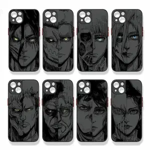 Hot Anime Attack On Titan Phone Cases For iPhone 17 Promax Pro Air 16 Plus 15 14 13 12 11 Black Matte Shockproof Protective Cover Gift For Birthday Christmas Halloween