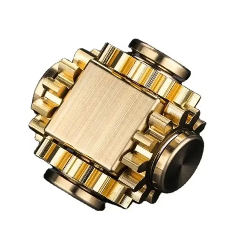 Teenagers & Adults Pure Copper Rotating Toy, Brass Precision Gear Speedcube Rubik's Cube, High-Speed Copper Rotary Tool, Handheld Fun Accessory, Fidget Cube