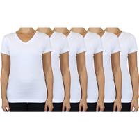 (V-Neck Stretch)White x6