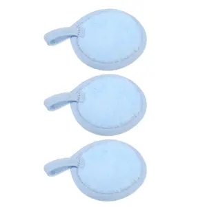 VOCOSTE 3 Pcs Soft Flannel Pads, Reusable Makeup Remover Eco Pads, Facial Make Up Cleansing Removal for Most Skin Types