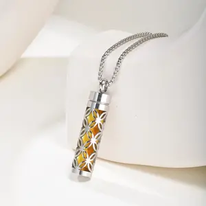 Essential Oil Diffuser Necklace for Men Women, Aromatherapy Perfume Diffuser Pendant Necklace, Jewelry Gift for Him Her