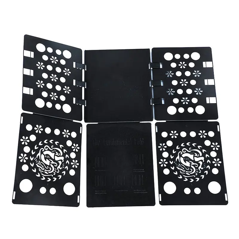 Durable Plastic Clothes Folding Board for Shirts and T-Shirts, Clothes Folder, Space-Saving Home Storage Accessory for Laundry Rooms, Home Goods, Black