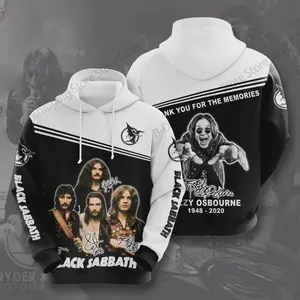 Vintage Ozzy Osbourne Band 3D Print Hoodie Men Women Fashion Casual Hoodies AOP All Over Print 3d Hoodie