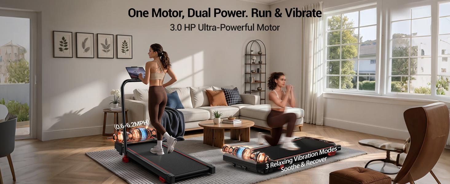 UMAY 3 Mode Vibration Treadmill with 15 Percent Incline and Remote Control 3.0HP Under 45dB 265LBS Capacity Portable Walking Pad for Home Office Desk Workers tiktokshopbacktoschool