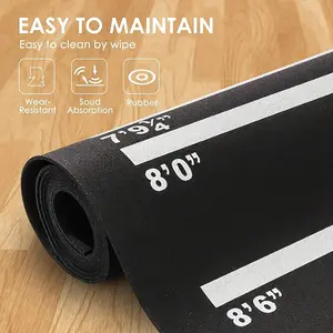 Dartboard Mat | EVA Material, Universal Fit, 4 Throwing Distances, 78.74x11.81 inch, Suitable for Bar, Home, Club Entertainment | Black