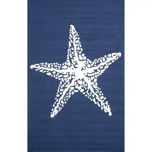 Hand Hooked Marine Indoor/Outdoor Area Rug