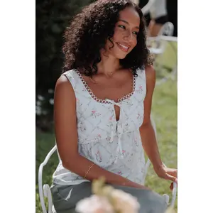 Gail Top - White Vintage Floral
