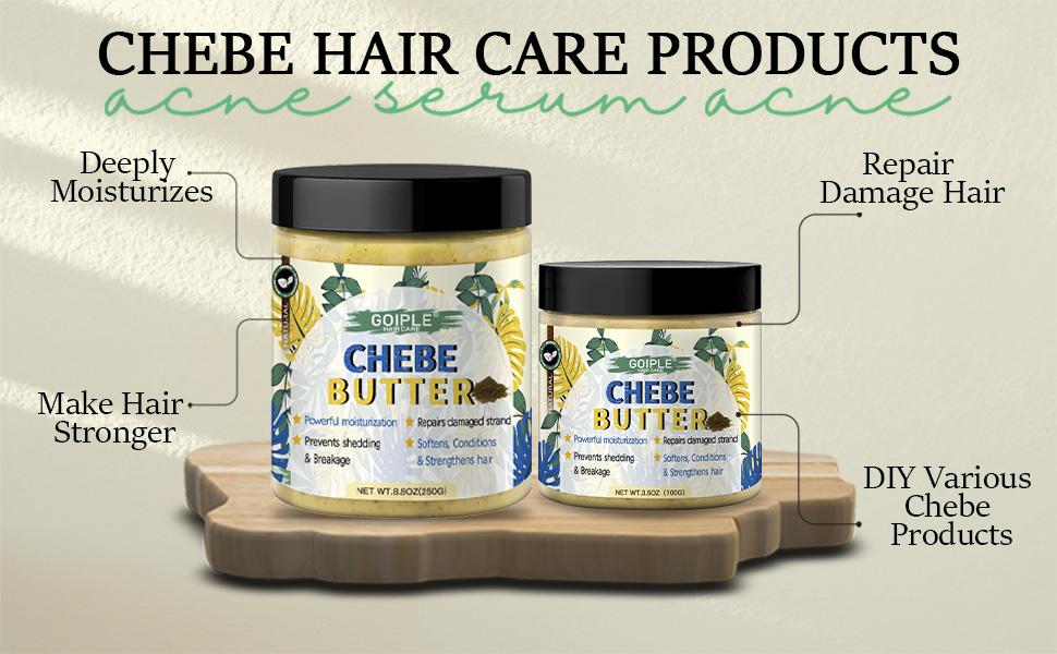 Chebe Hair Butter for Growth and Thickening Deep Moisturizing Hair Grease Natural Conditioner for All Hair Types Shampoo Blend,2 Pack,valentine's day gifts for her/him,valentine's day gifts for her/him