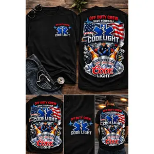 Off Duty Code Light EMT T-Shirt — Funny Paramedic & First Responder Gift