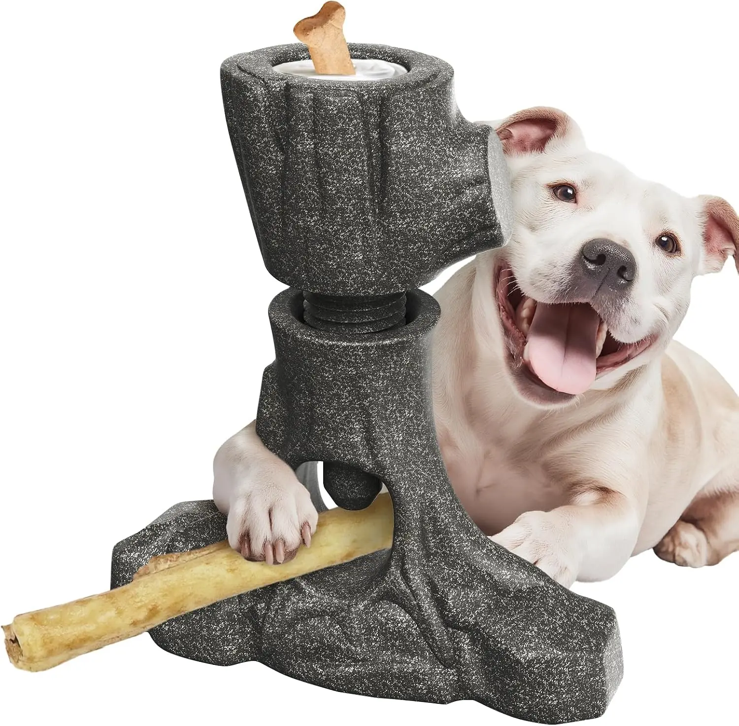 KADTC 3-in-1 Dog Bully Stick Holder, Lick & Chew Toy for Aggressive Chewers