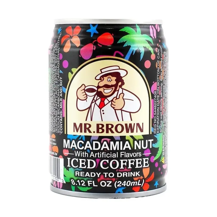 Mr. Brown Macadamia Nut Ready-to-Drink Coffee Beverage - Afternoon Boost Milk Coffee Drink, 240ml