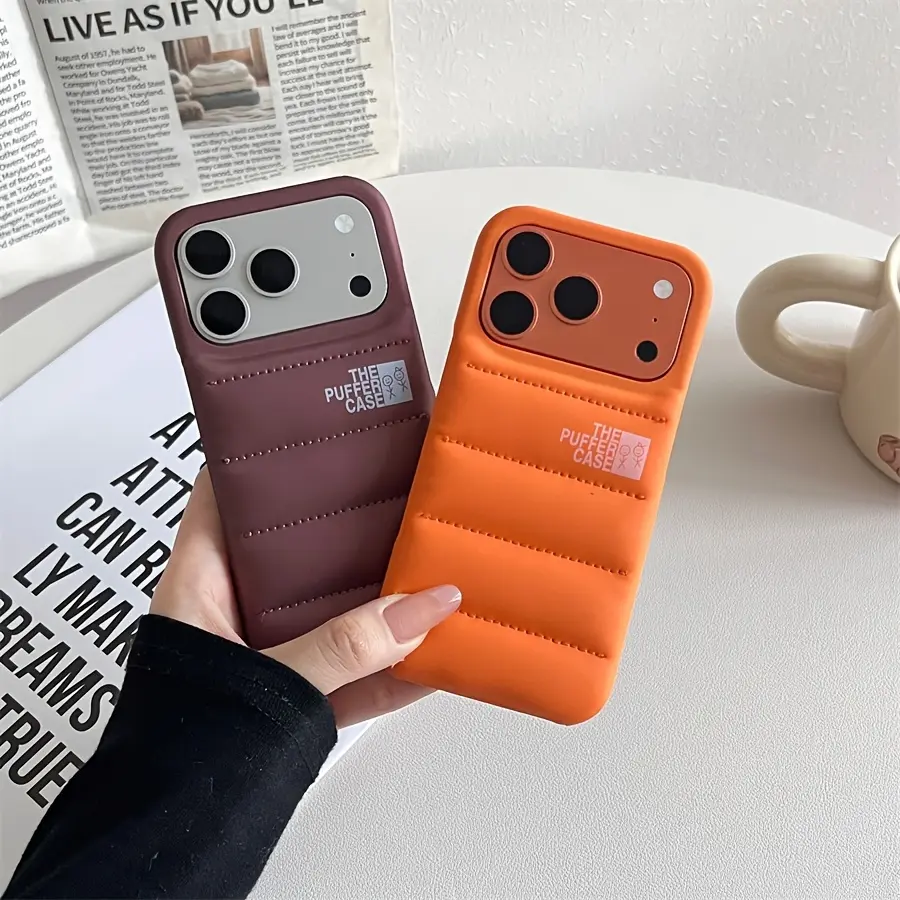 Phone Case - A Fashionable Puffer Jacket Phone Case in a Solid