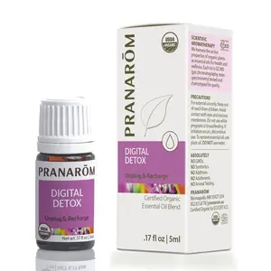 Pranarōm Digital Detox Essential Oil Wellness Blend – Bio | Certified Organic Stress Relief & Focus Support