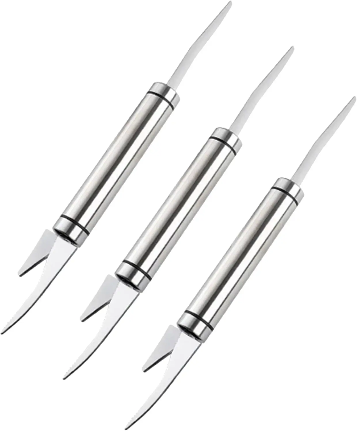 3 count Shrimp Deveining Tool Shrimp Tail off Crawfish Peeler,Stainless Steel Fish Scaler Seafood Tools Shrimp Peeler and Deveiner Tool and Fish Descaler Tool  2 in 1,,