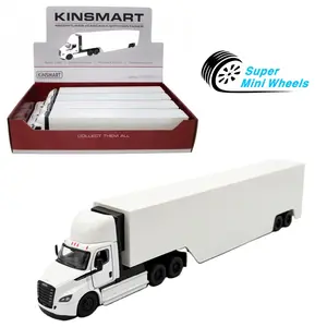 Kinsmart 1:62 Freightliner eCascadia with container White - Diecast Car