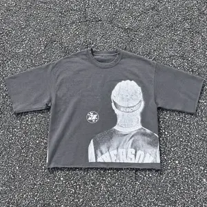 BLACKBUTTERFLY Iverson GRAY Custom Cropped Vintage Sweatshirt Crewneck Cotton Shirt Menswear