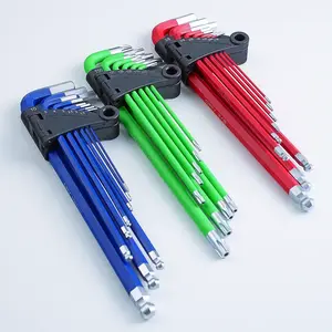 YOWIN 27PCS Allen Key Set Cr-V Allen Wrench Set Metric&SAE Set with Ballfor Hex Socket Screws for Bicycle Repair Household DIY Industrial Tools