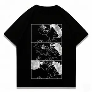 valentine shirts Ponyo Shirt, Studio Ghibli Shirt, Anime Shirt, Vintage T-Shirt, Crewneck Medium Cotton Short Slevee Casual Printed Summer Streetwear Tshirt