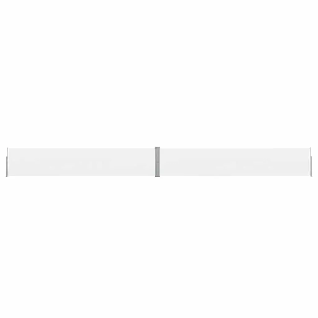 vidaXL Retractable Side Awning, Folding Privacy Screen Outdoor Divider Wall, Patio Awning for Deck Porch Garden Terrace Balcony, 55.1"x472.4" Cream 313388