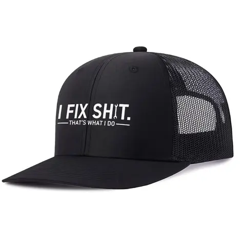 I Fix HatUnisex All-Season Hatfor Sports Baseball Cap for Men & Women - Flat Bill, Street Fashion, All-Season Wear for Year-Round Plans, Outdoor Sports, Father's Day Gifts, Trucker Cap for Men & Women