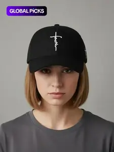 Easter Street Trend Letter Embroidered Baseball Cap, Casual Summer Outdoor Hat for Travel and Seaside Party, Daily Use Sports Adjustable Cap for Men and Women