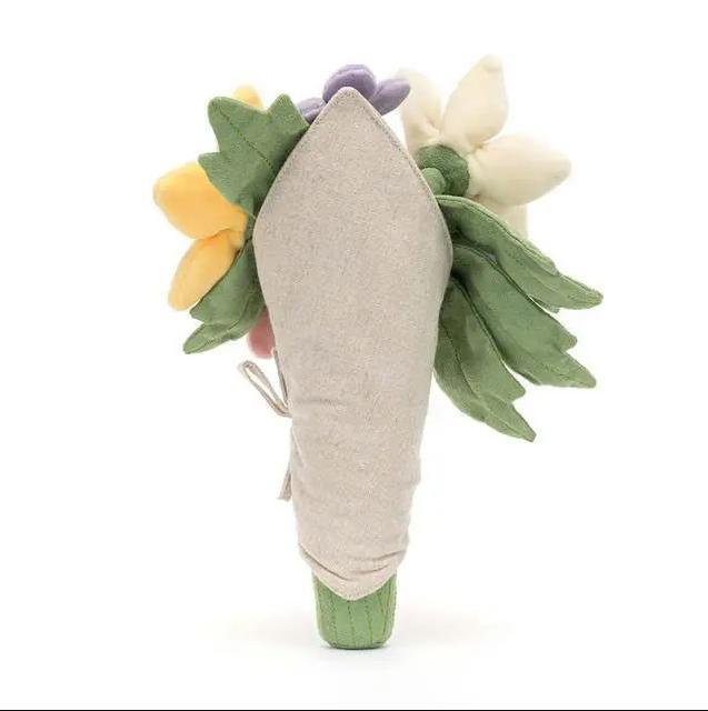 JellyCat Soft Bloom Plush Flower Bouquet Toy for Kids Loved Ones Cute Gift US Soft Plush Material Pastel Bloom Design Ideal for Special Occasions Christmas Gift Idea