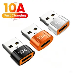 10a OTG USB 3.0 to Type-C Adapter, Fast Charging & Data Transfer, Compatible with Macbook Xiaomi Samsung Devices, Type-C Female to USB Male, Macbook Accessories