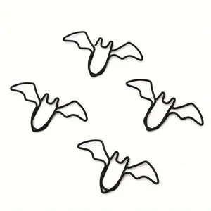 10 Bat Shaped Metal Paperclips, Cute Halloween Party Decorations, Office & School Supplies, Durable Clips, Fun Stationery