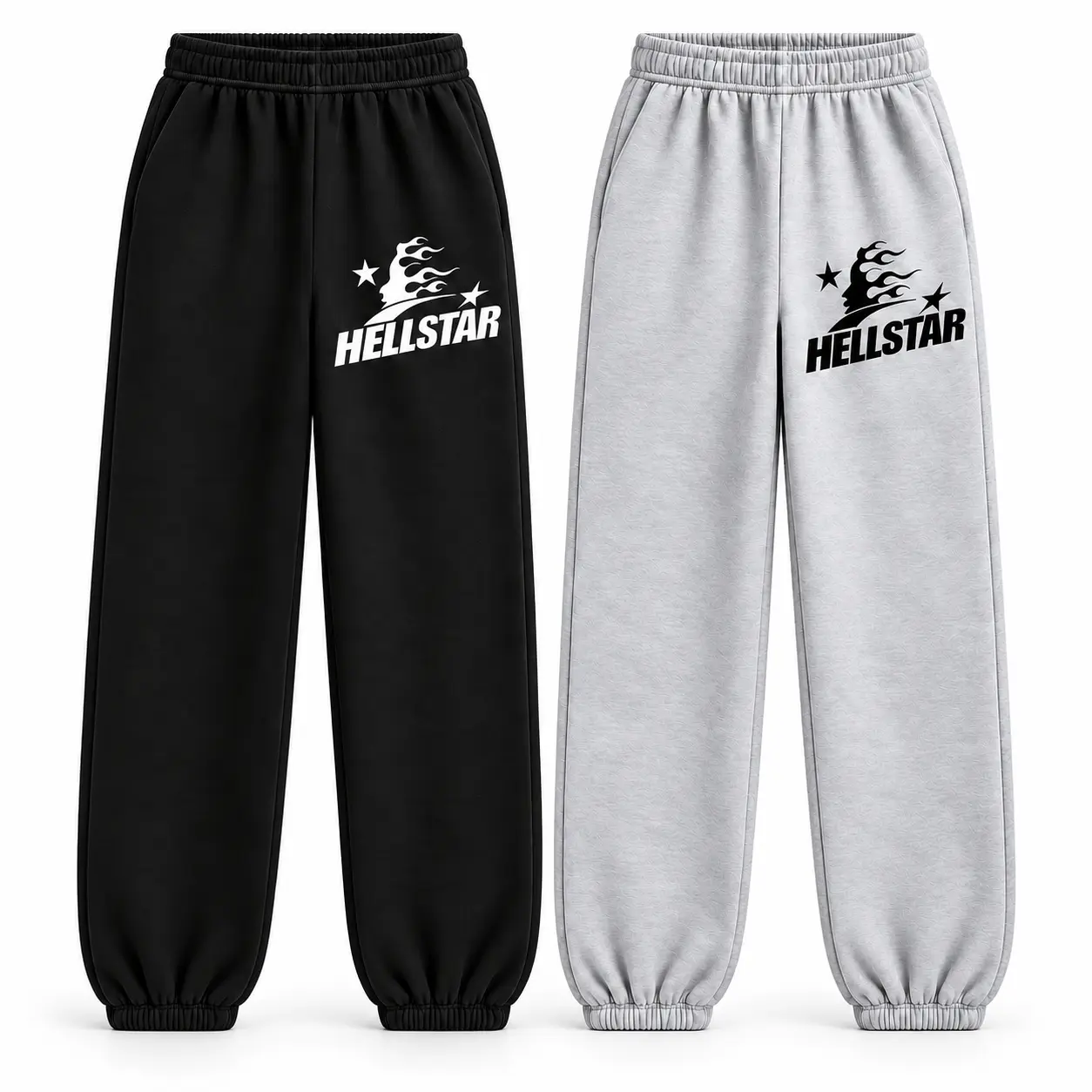Hellstar Graphic Sweatpants - Casual Streetwear Cinch Bottom Joggers