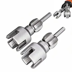 1/2'' 3/4'' PVC Pipe Thread Cutting Tool Integrated Internal & External Pipe Threading Tool Upgrade Pipe Thread Cutting Tool for Plumbing DIY Repairs