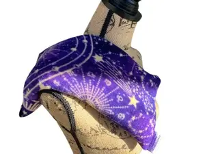 Fleece Celestial Purple Hot Cold Pack, Herbal Pack, Heat Wrap, Organic, Flax Seed, Microwave Therapy, Heating Pad, Warming Pillow, Herbal,Ice Pack